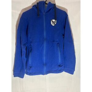 Bergans Of Norway Sweater Mens medium Blue Wool knit hooded full zip